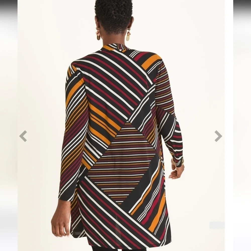 Chico’s Multicolor Travel Duster Jacket Size 4 NWT - Picture 3 of 10
